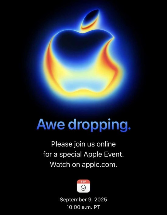 满盈网配资 苹果将于9月9日举行发布会 推出iPhone 17系列和升级版手表